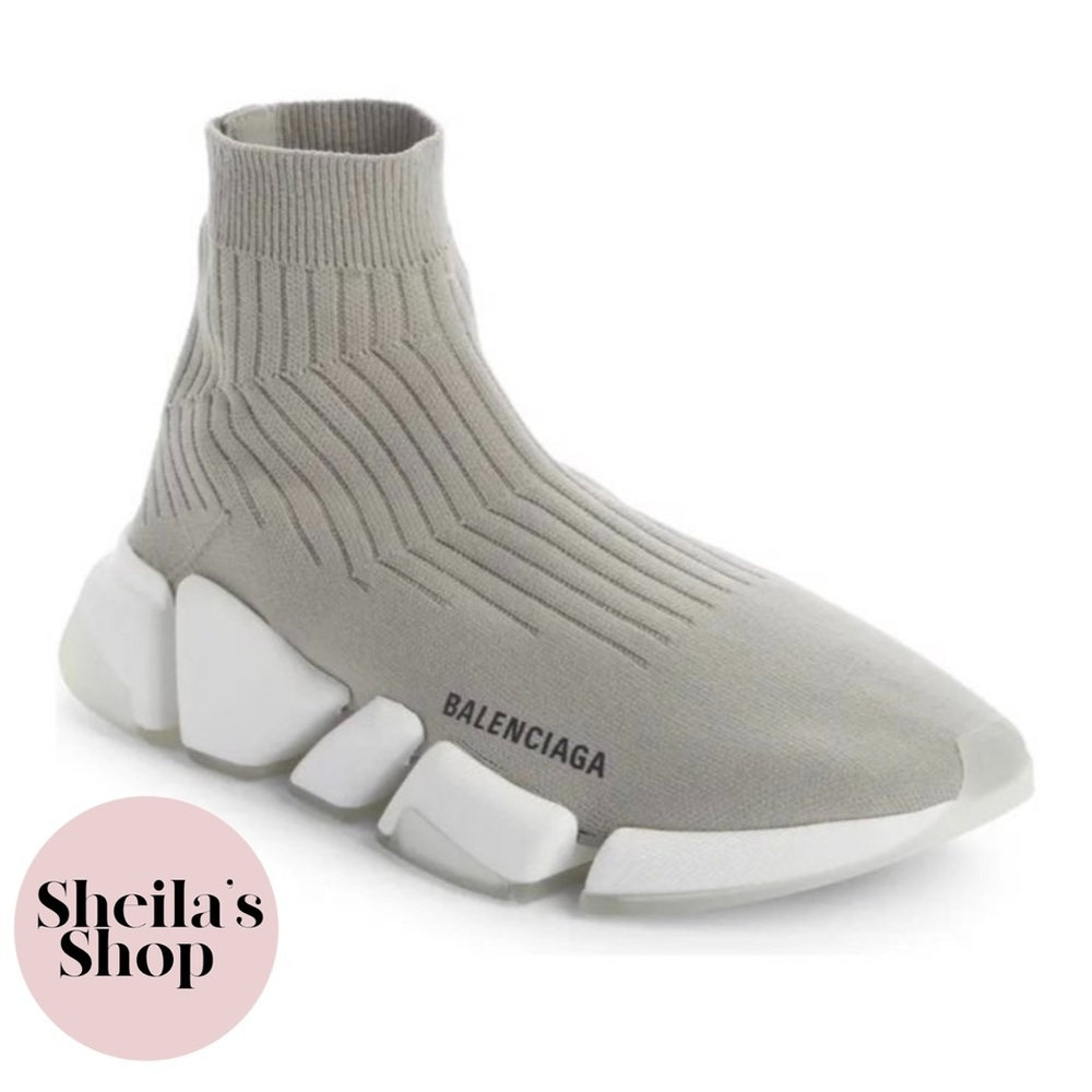 NIB Balenciaga Women’s Speed 2.0 LT Sneakers Grey Size 40